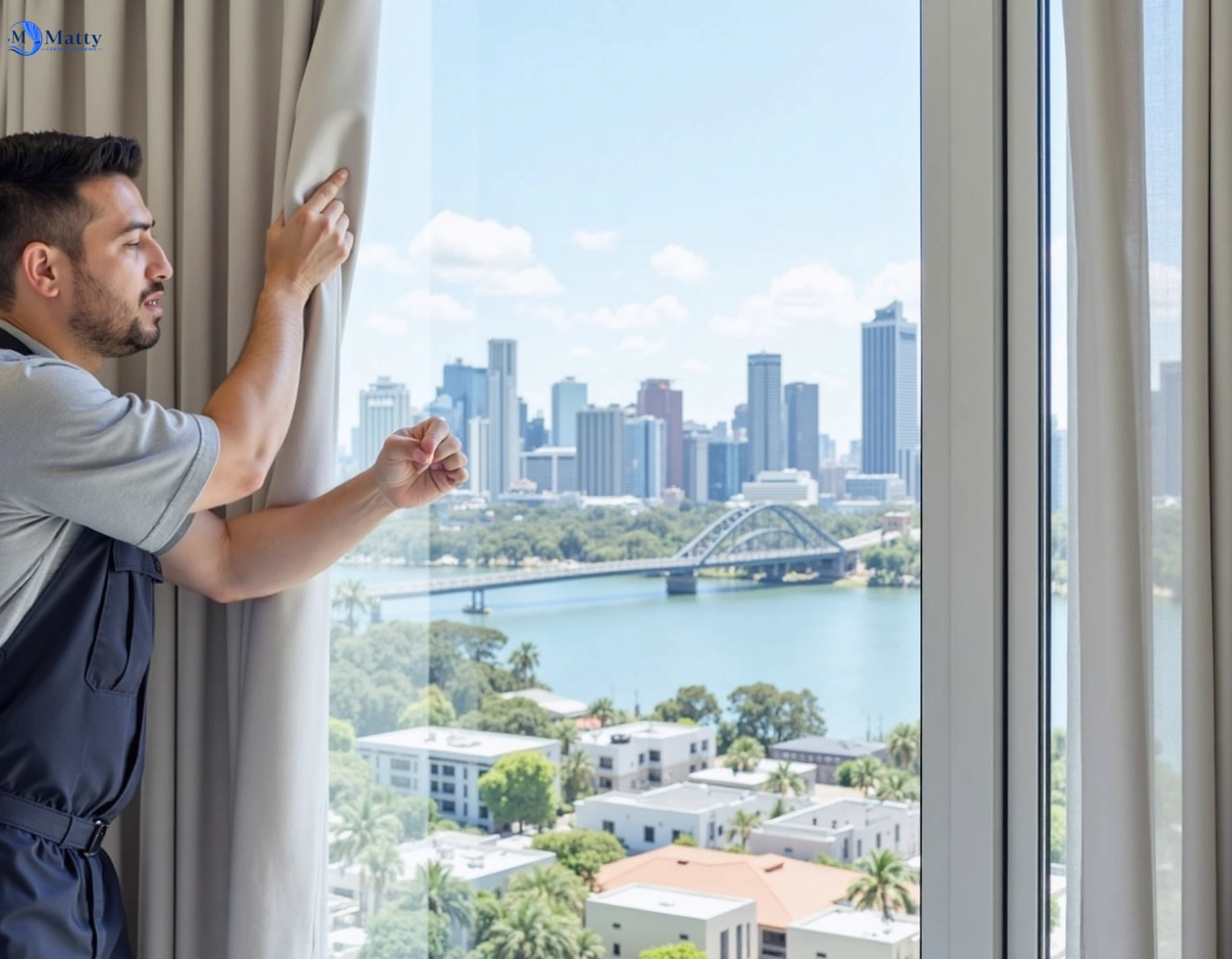 Professional curtain steam cleaning service castle-hill-nsw QLD by Matty Curtain Cleaning